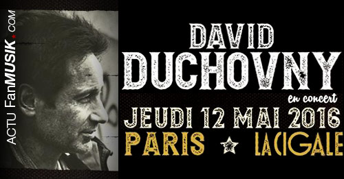 David Duchovny en concert le 12 mai 2016 à la Cigale (Paris)