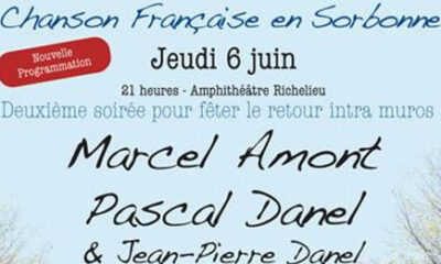 Chanson française en Sorbonne le 6 juin 2013 avec Marcel Amon, Pascal Danel...