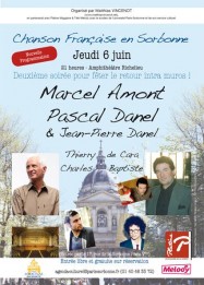 Chanson française en Sorbonne le 6 juin 2013 avec Marcel Amont, Pascal Danel...