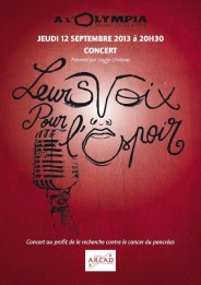Leurs voix pour l'espoir, le 12 septembre 2013 à l'Olympia