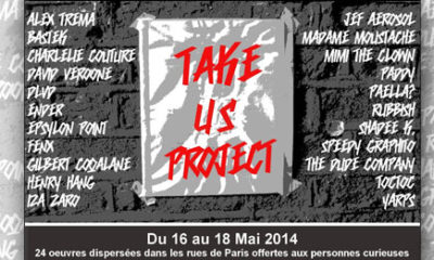 TaKe Us Project : 24 oeuvres originales offertes dans la rue aux gens curieux du 16 au 18 mai 2014 à Paris !