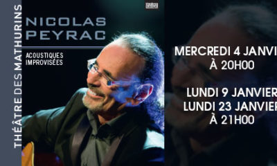 Nicolas Peyrac en concert les 4, 9 et 23 janvier au Théâtre Mathurins à Paris
