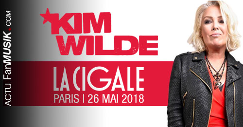 Kim Wilde en concert à La Cigale le 26 mai 2018 !