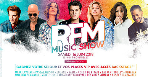 RFM Music Show le 16 juin à Issy-les-Moulineaux !