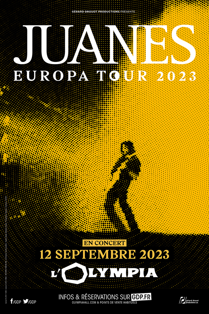 Juanes à l'Olympia le 12 septembre 2023 !