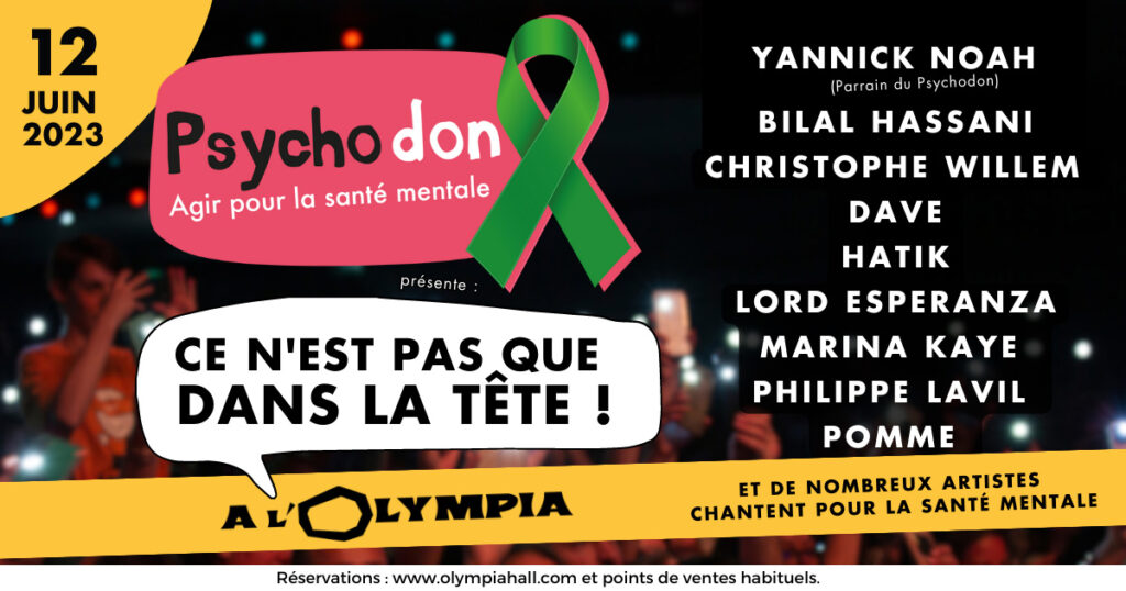 Rendez-vous le 12 juin 2023, pour la soirée Psychodon à l'Olympia ! 