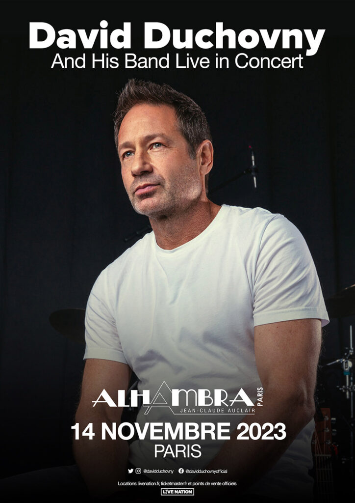 David Duchovny le 14 novembre à l'Alhambra à Paris !