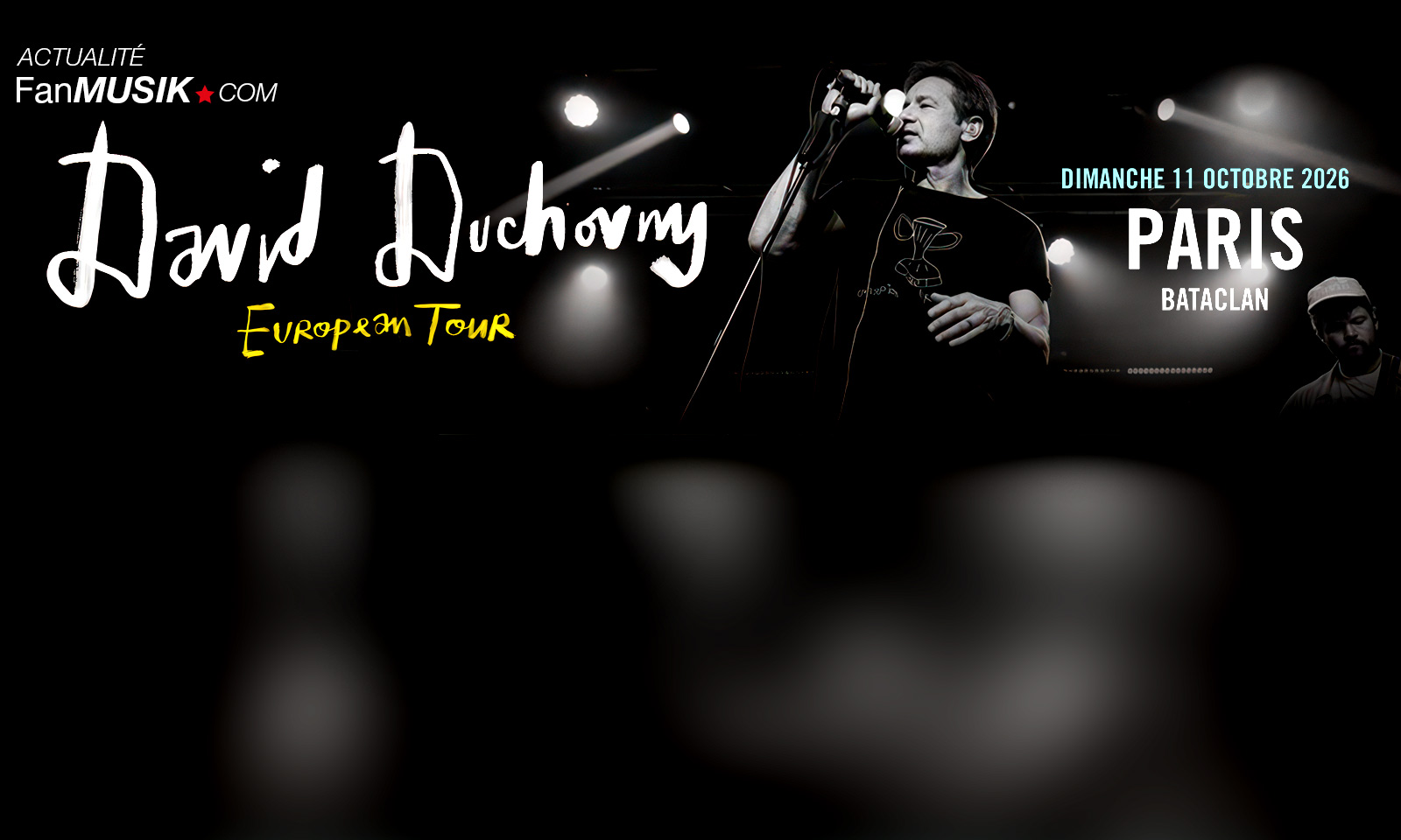 David Duchovny, 11 octobre 2026 au Bataclan (Paris)
