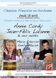 Chanson en Sorbonne - La Sorbonne (Paris) 18 avril 2013 