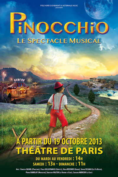 Pinocchio, le Spectacle Musical dès le 19 octobre 2013 au Théâtre de Paris !